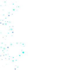 Blue, cyan, turquoise glitter stars confetti