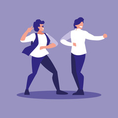 men dancing avatar character
