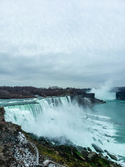 Niagara Falls in winter, New York side.