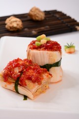 bruschetta with cherry tomato and basil