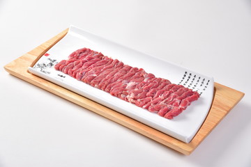 plate with chopsticks isolated on white background