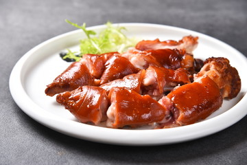grilled sausage with tomato sauce