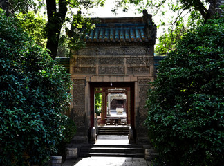Fototapeta premium Entrance of an ancient temple, Beijing, China