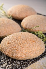 bread on wooden table