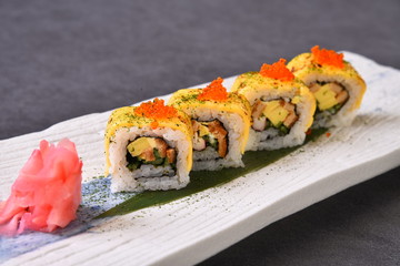 sushi on plate