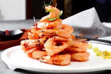 shrimps on a plate