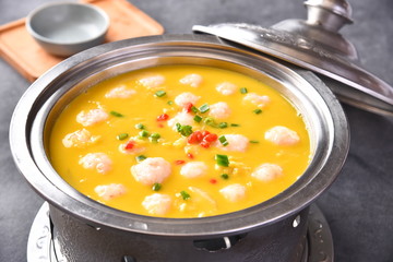 vegetable soup in a pot