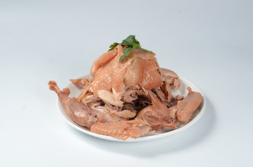 chicken with sauce on plate