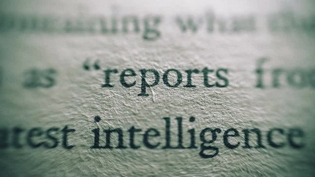 Secret document intelligence report