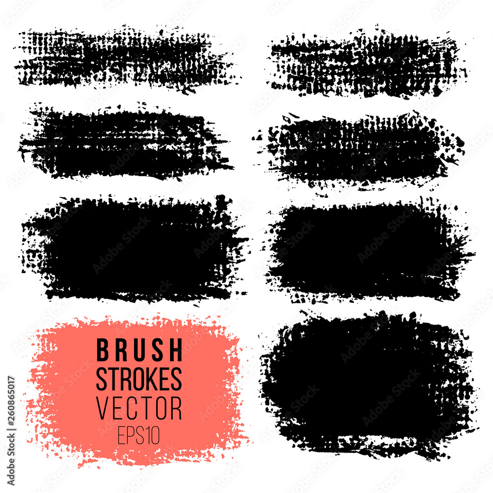 Poster vector set of hand drawn marker strokes various rectangular shape for backdrops. colorful artistic h