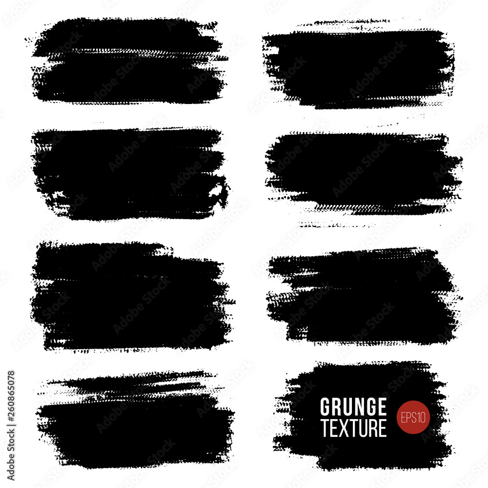 Poster vector set of hand drawn marker strokes various rectangular shape for backdrops. colorful artistic h