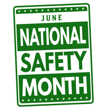National Safety Month Sign Or Stamp