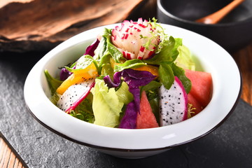 fresh salad in a bowl