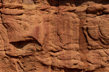 Coloured Canyon is a rock formation on Sinai peninsula. Sights of Nuweiba, Egypt.