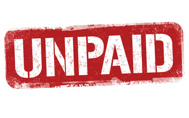 Unpaid sign or stamp