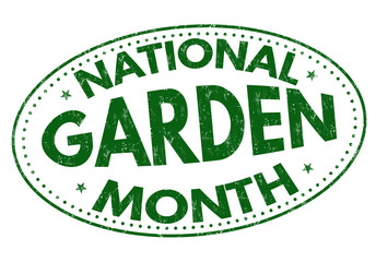 National garden month sign or stamp