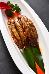 grilled steak with vegetables on white plate