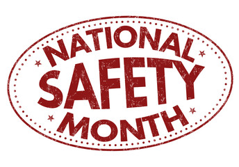 National safety month sign or stamp