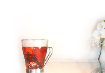 Jamaican tea making process using silver personal teapot and hot water