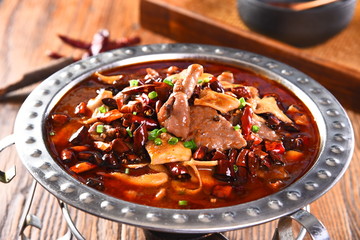 beef soup with meat and vegetables