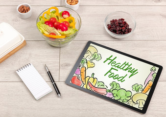 Healthy food composition with tablet