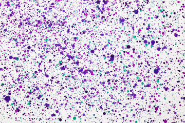 Fototapeta na wymiar Violet blots of paint on a white surface. Abstract background.