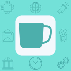 Mug vector icon sign symbol