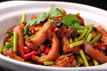 grilled meat with vegetables