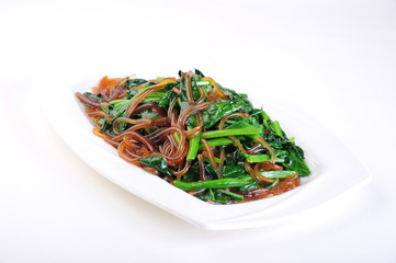 salad in a bowl isolated on white