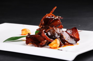 grilled steak with sauce