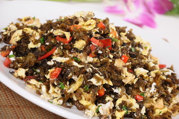 salad with meat and vegetables