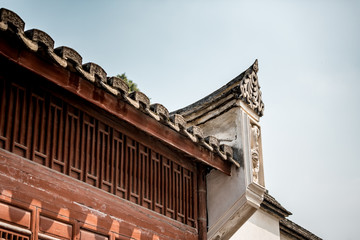 Obraz premium Architecture details of Chinese historic building