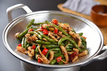 green beans with vegetables