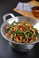 vegetables in a pan