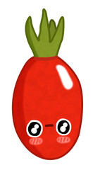 Kawaii berry dog-rose with face