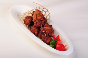 meatballs with tomato sauce on white plate
