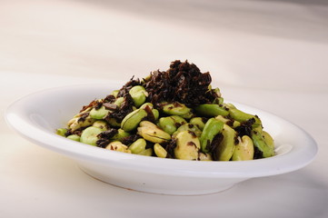 asparagus with green peas