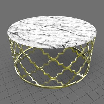 Moroccan round trellis table