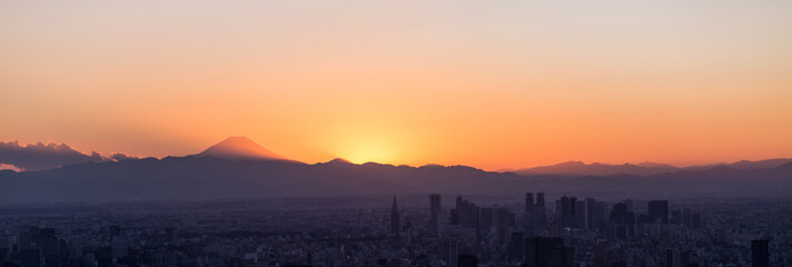 Tokyo Sunset over Mt. Fuji