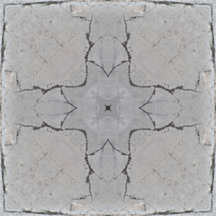 Obraz premium Pattern, square from a photo of a concrete wall with cracks