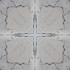 Obraz premium Pattern, square from a photo of a concrete wall with cracks