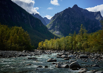 River Middle Sakukan in Eastern Siberia, Transbaikalia