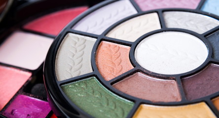 Makeup colorful collection closeup