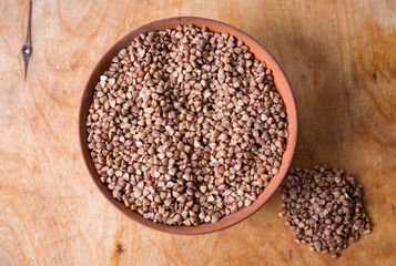 Buckwheat in the bowl