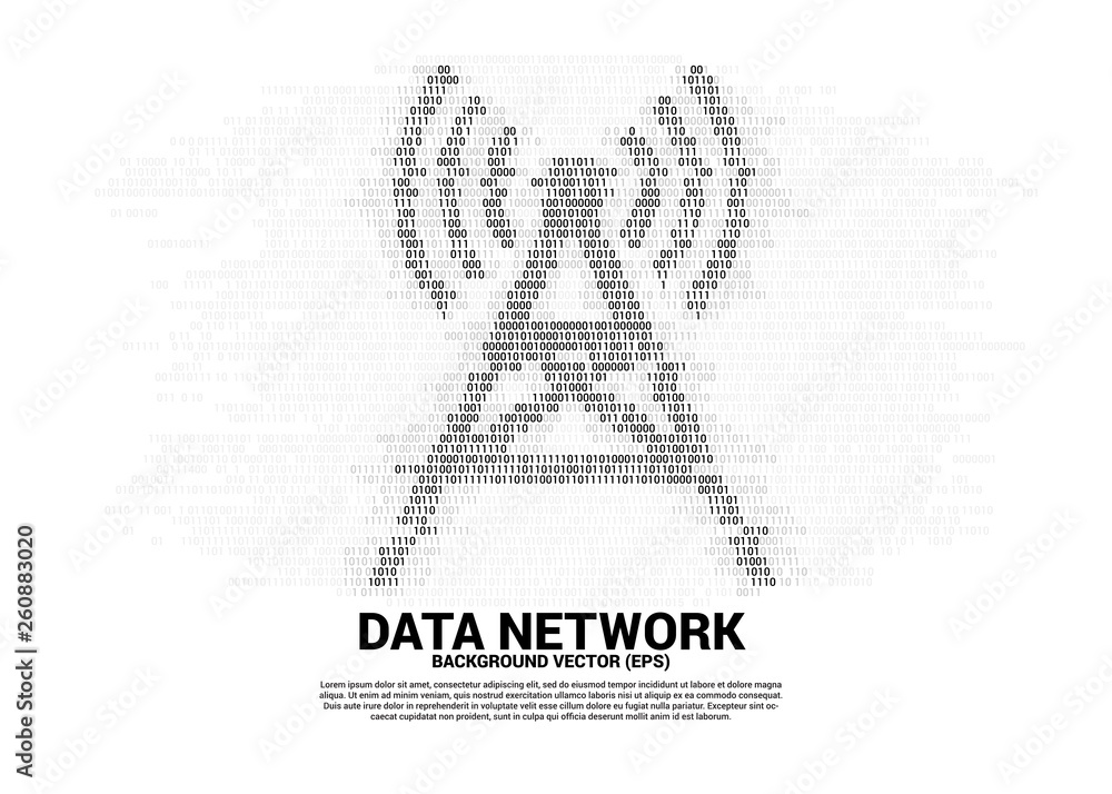 Poster Vector antenna tower icon binary code style. Concept for data transfer of mobile and wi-fi data network.