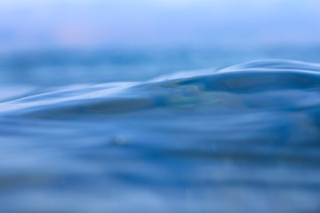 Surface of the blue water