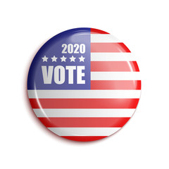 Vote bage USA 2020. On transparent background. Vector illustration