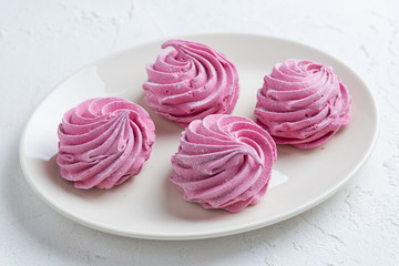 a plate of strawberry marshmallow