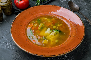 Vegetable soup minestrone