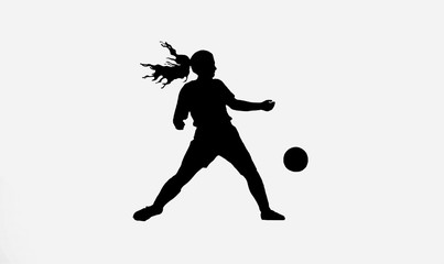 Girl Playing Soccer